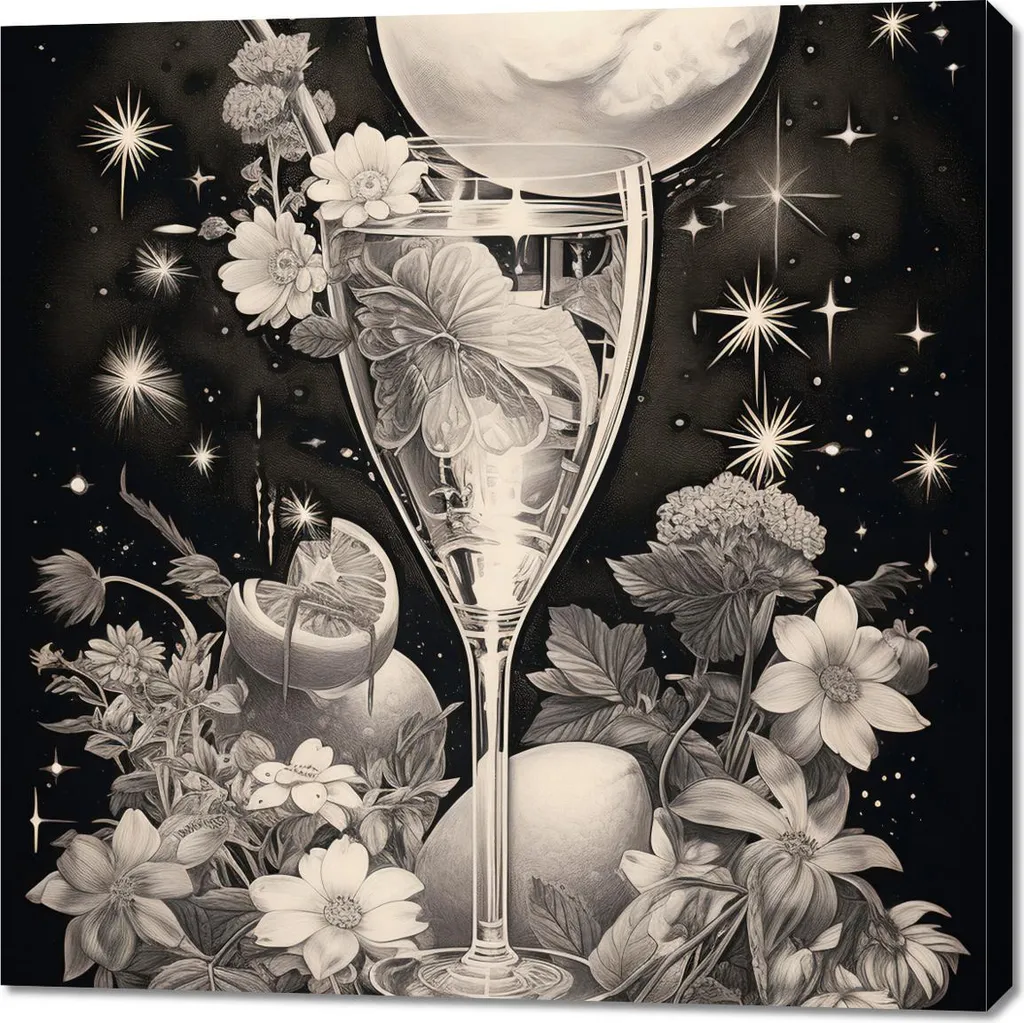 Tableau Salon Élixir Cosmique 100x100 cm - Créer une Ambiance Zen Chic