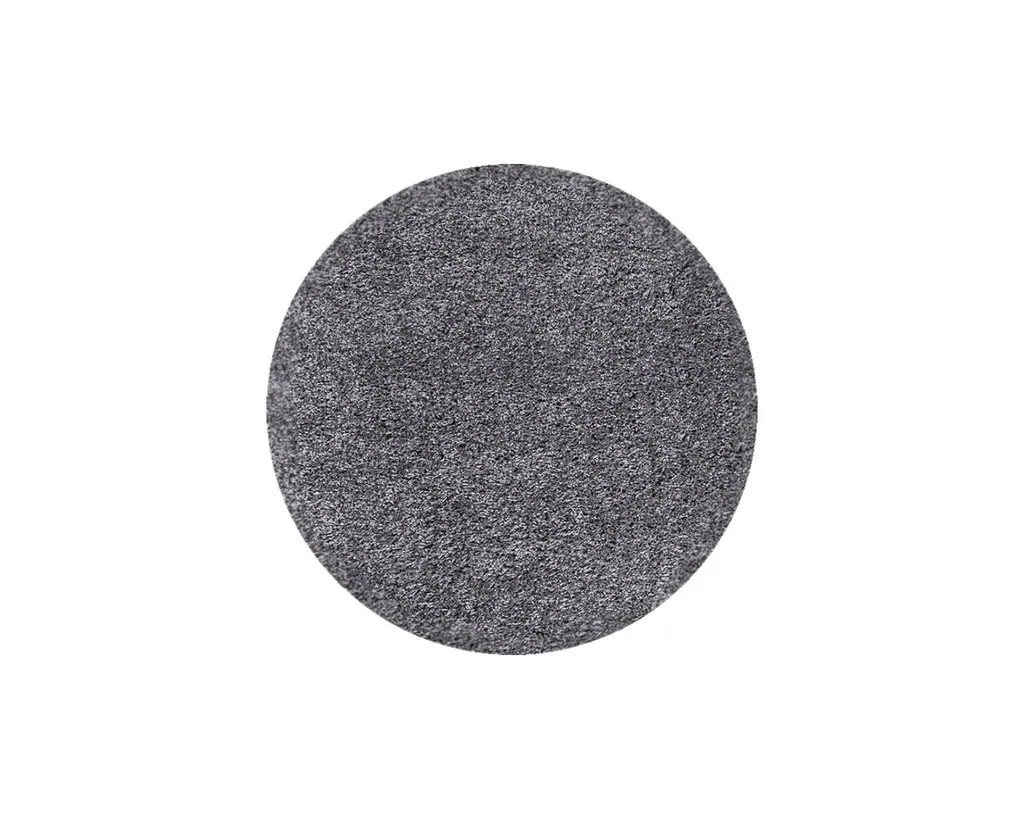 Tapis Rond Gris Shaggy 120 cm Anti-Poussière et Facile à Nettoyer