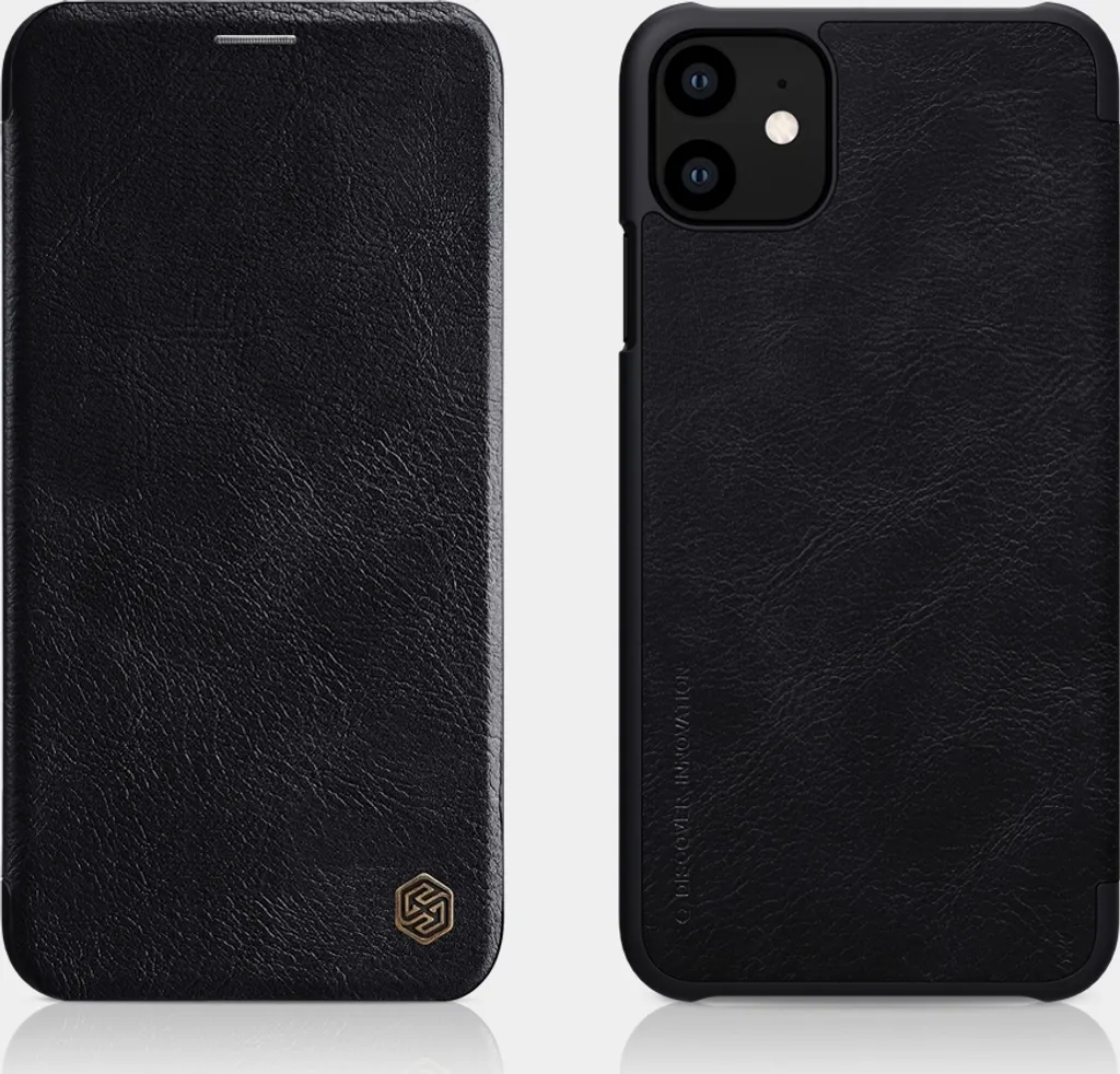 Cover a Libro iPhone 11 Pro Max 6.5 - Custodia Pelle Sintetica Nera