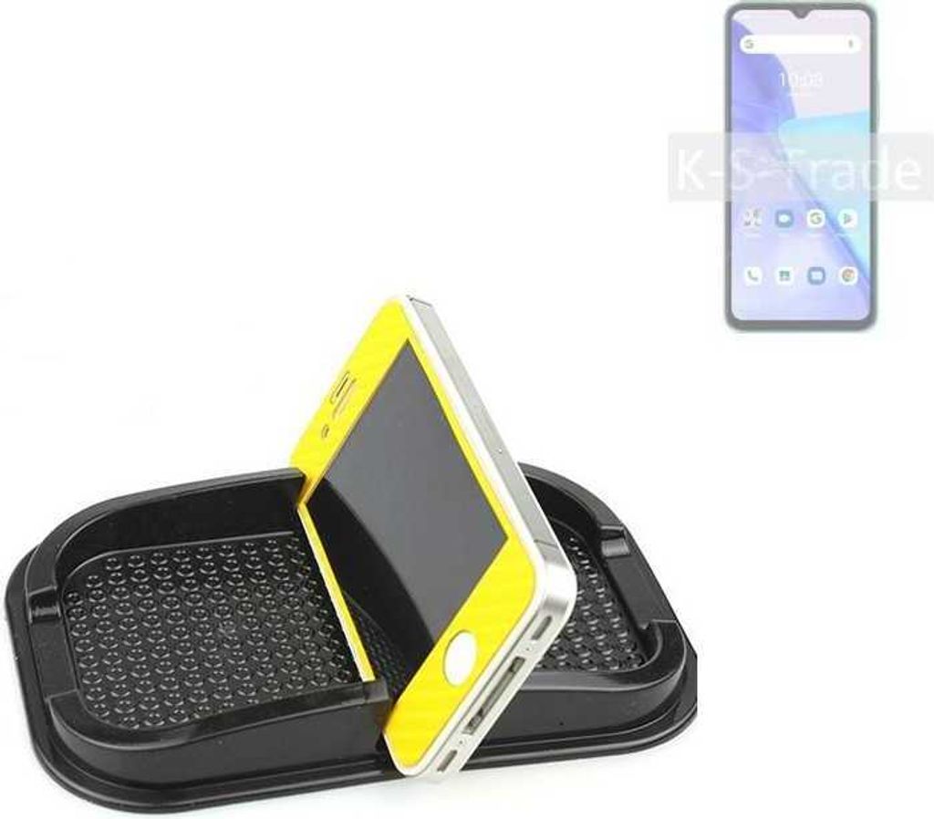 K-S-Trade Auto Anti Rutsch Matte Smartphone-Halter kompatibel mit UMIDIGI Power 5 Haft Pad Armaturenbrett Handy-Halterung Silikon