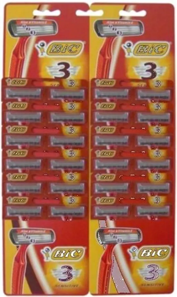 Bic Sensitive 3 Rasoirs 3 lames avec bande lubrifiante Aloe Vera x24