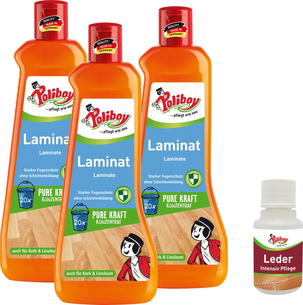 Poliboy Laminat Pflege Konzentrat - 3x500 ml - auch für Produktbild 