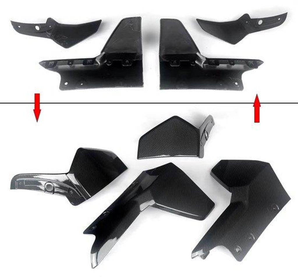 Vor- und Hinterlippen Diffuser für BMW G05 X5 (2018-2022) – M Sport Stoßstange – Hochglanzschwarze Carbon-Optik