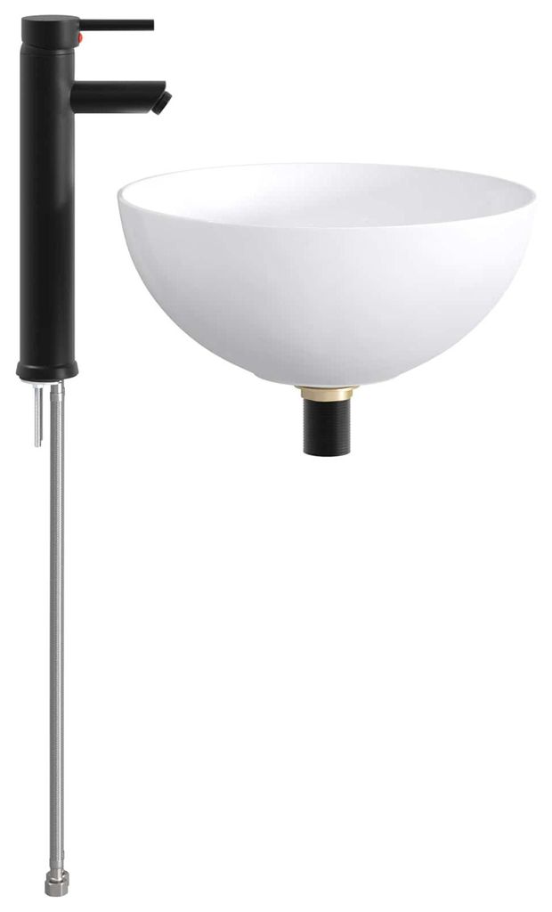 Waschbecken fürs Badezimmer Matt Schwarz 35,5 x 35,5 x 14,5 cm