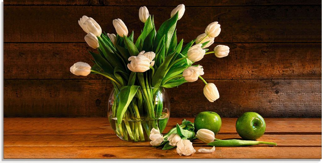 ARTland Glasbild Tulpen in Glasvase Größe: 60x30 cm Produktbild 