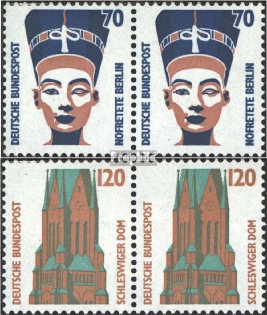 Briefmarken BRD (BR.Deutschland) 1988 Mi 1374wP-1375wP waagerechte Paare (kompl.Ausg.) postfrisch Sehenswürdigkeiten