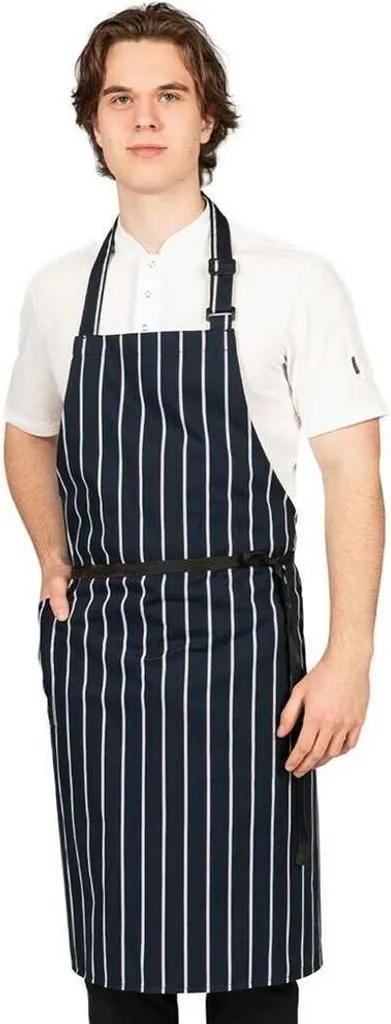 Dennys PC6272 Grembiule Unisex Polycotton | Design a Righe Navy