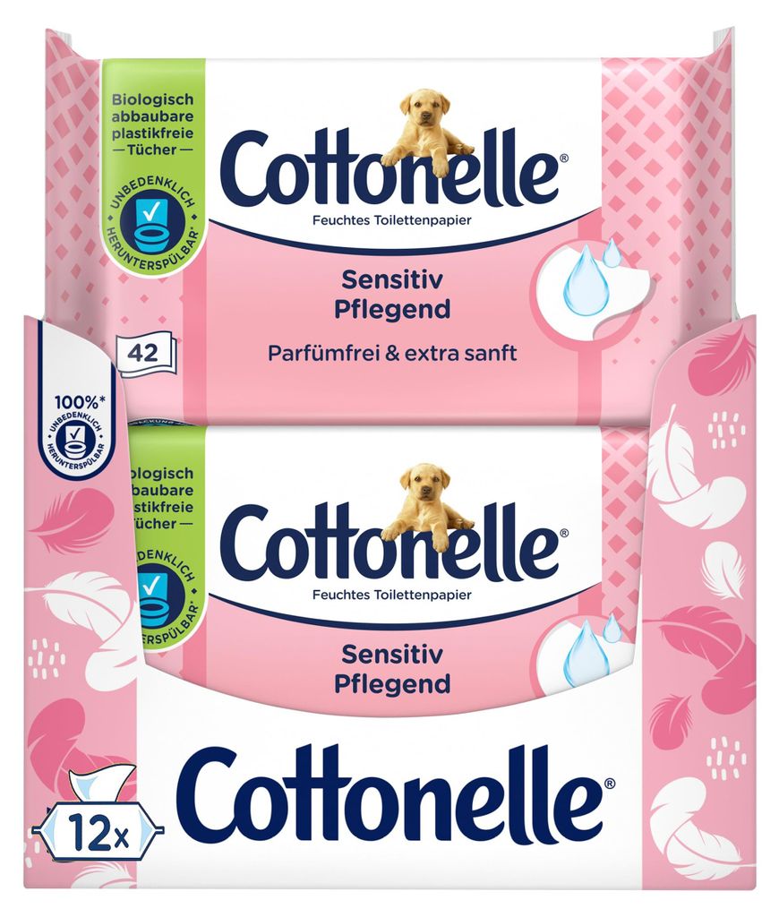 Cottonelle Papier hygiénique humide Sensitive Soins Pack Image du produit 