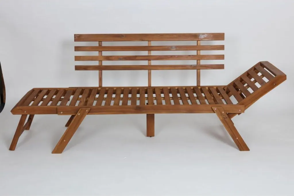 Banc Pliable Acacia 196cm - Solution gain de place pour Jardin - 24