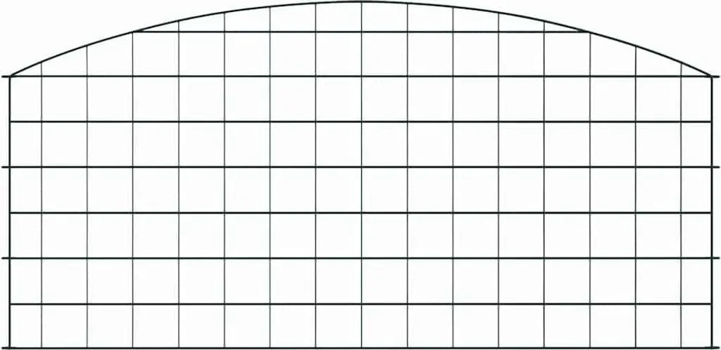 vidaXL Clôture d'Étang 5 pcs Vert 100x50 cm en Acier Haute Qualité