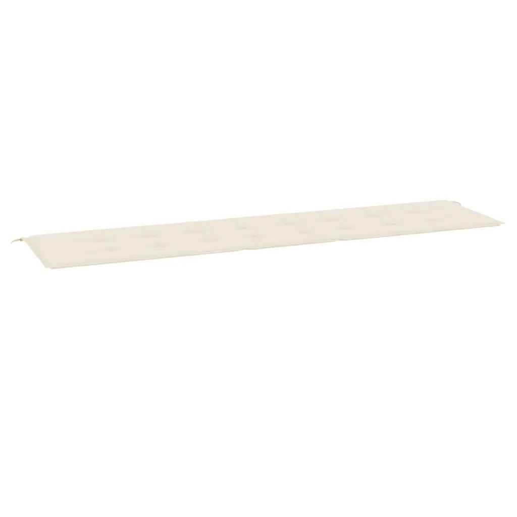 vidaXL Coussin pour banc de jardin Crème 200x50x4 cm en Tissu Oxford