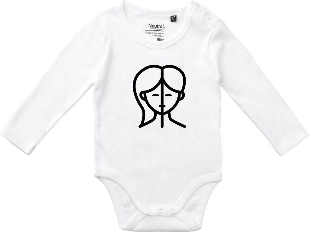 Huuraa Baby Body Zwillinge Sternzeichen Symbol 62 White Baumwolle Fairtrade Langarmbody Geschenkidee