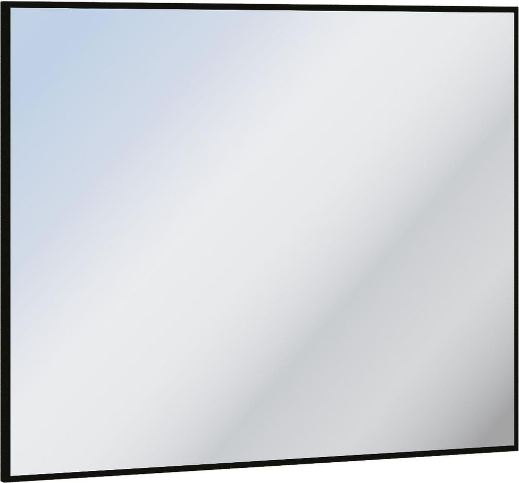 Spiegel QUANT QG-05 Wandspiegel Flurspiegel 92 x 75 cm Dekorspiegel Dielenspiegel Rechteckig Loft (Schwarz)