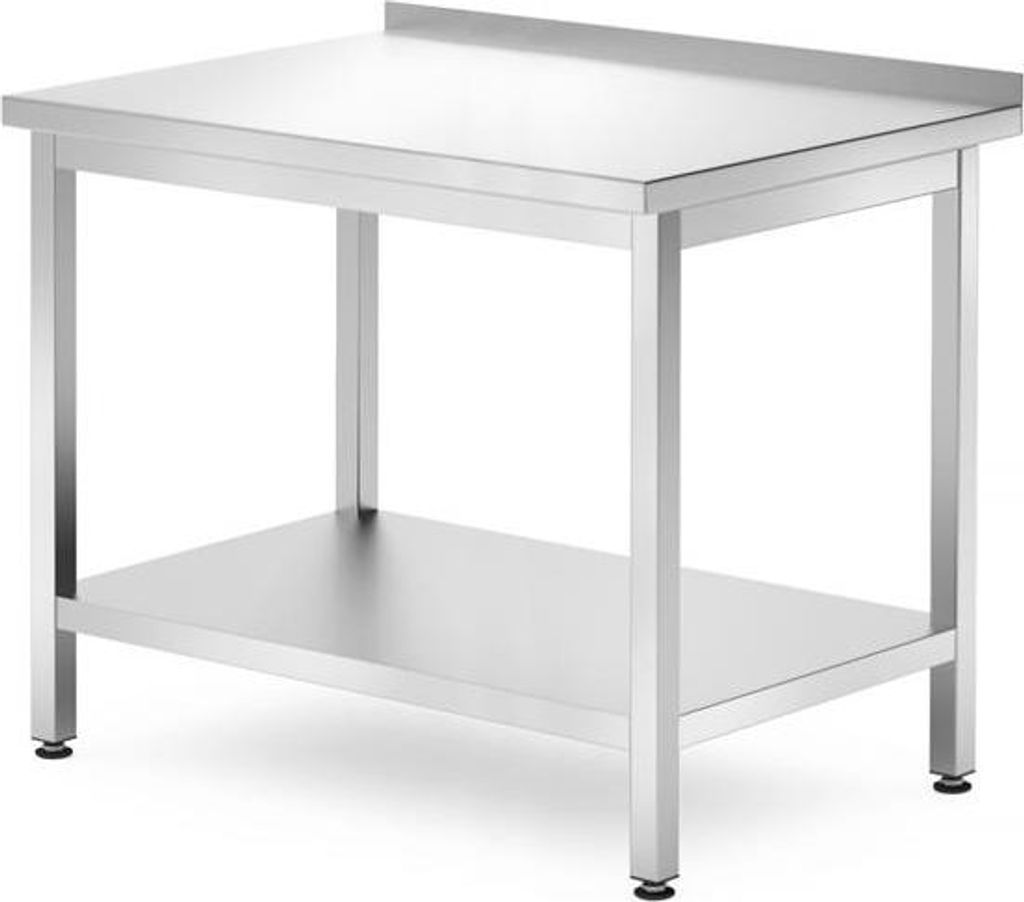 HENDI Wandtisch mit Ablage – verschraubt, Tiefe 700 mm, Kitchen Line, 1000x700x(H)850mm