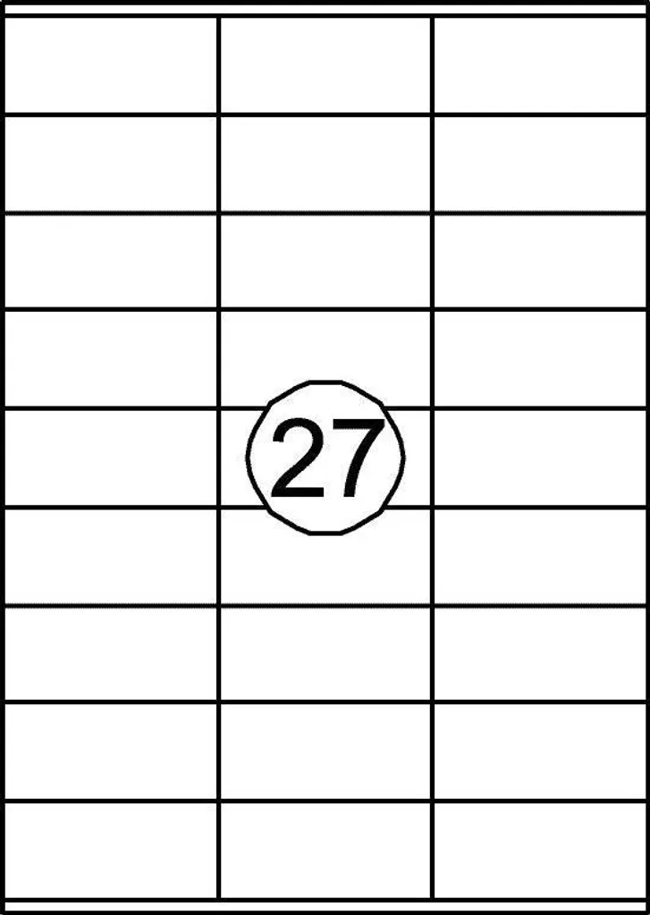 Quantore Étiquettes Autocollantes 70 x 32 mm - Boîte de 2700 pièces Blanches