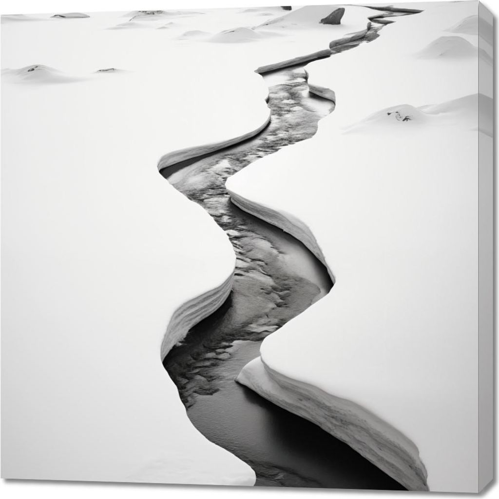 Bild 90x90cm Frostspalten