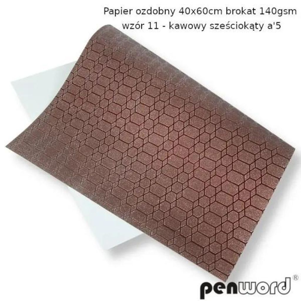Glitzer-Dekorpapier, 140 g, 40 x 60 cm, Farbe: Kaffee, 5 Blatt – Polsirhurt
