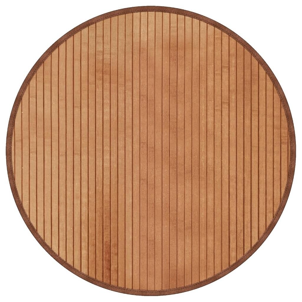 Best Möbel Teppich Rund Natur 60 cm Bambus - Designerteppiche A376973