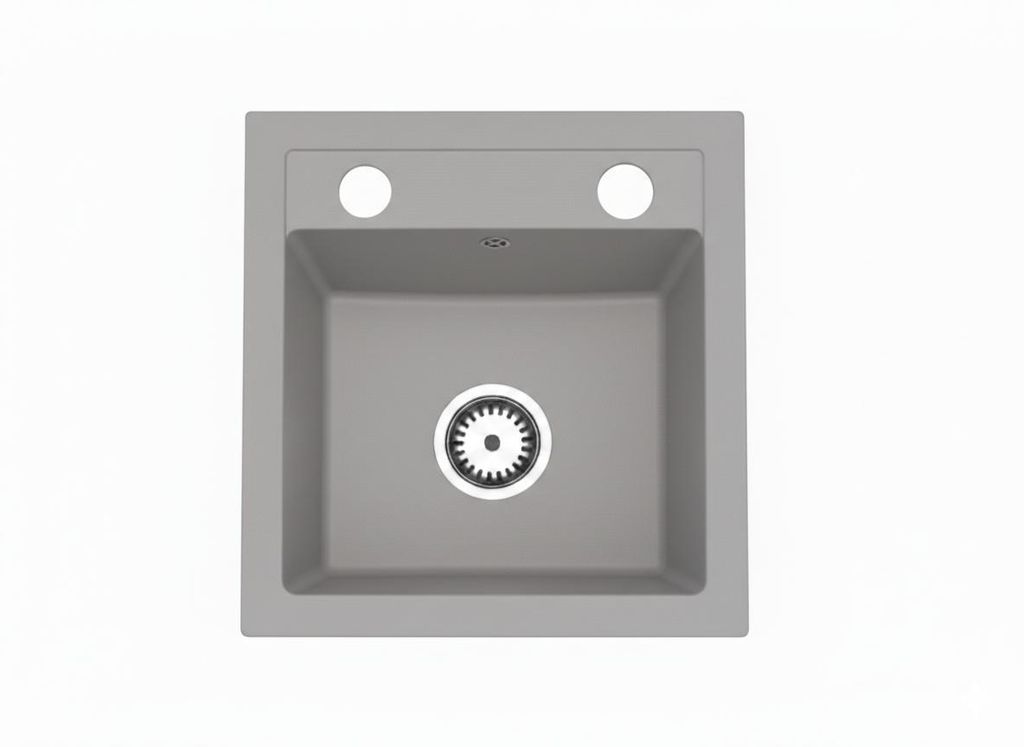 Faizee Home | Compact Granitspüle Grau 41 x 44 cm – Produktbild 