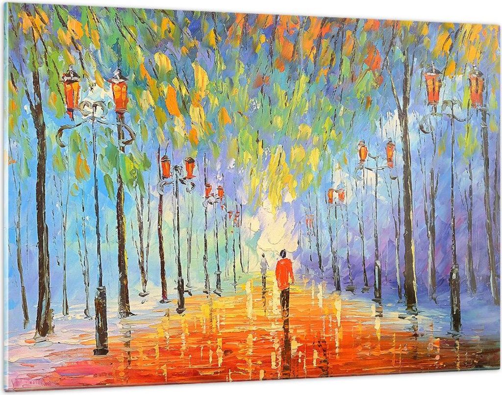 Bilder auf glas - Park Natur - 120x80cm - Glasbilder - Wandbilder - Bilder - Kunstdruck - zum Aufhängen bereit - Wanddekoration aus Glas - Glas Bi...