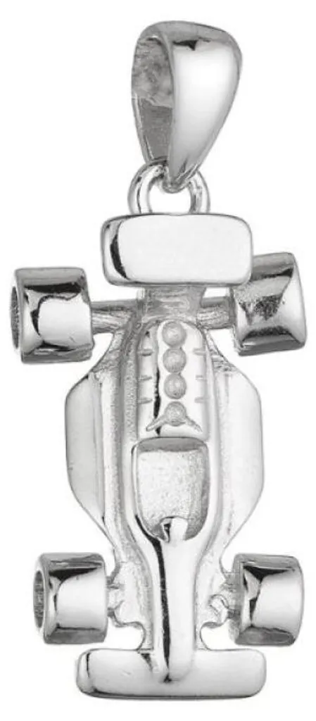 Collier avec pendentif argenté Formula 64046 au design sophistiqué
