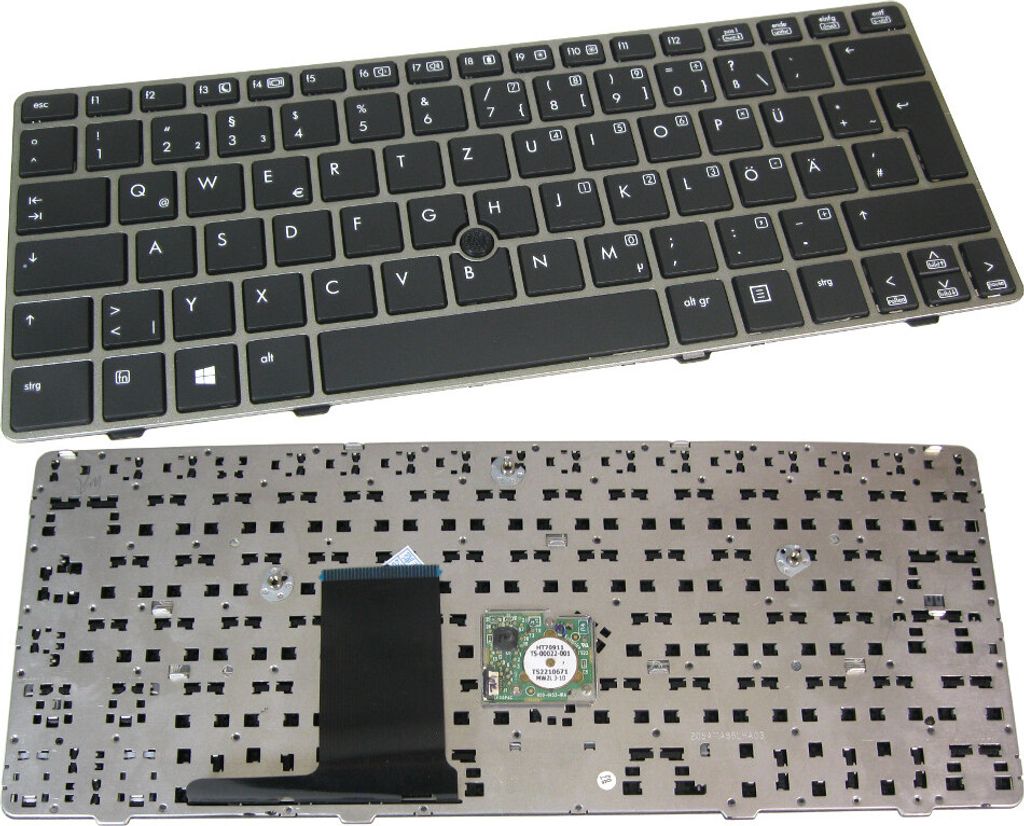 Original Laptop Tastatur mit Trackpoint QWERTZ Deutsch für HP EliteBook 2560P 2570P ersetzt 6037B0081004 651390-031 696693-041 700948-041 700948-0...