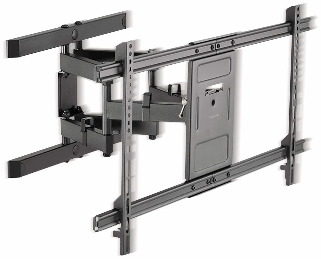 Support Mural TV Inclinable pour Grand Écran de 109 à 228 cm Noir