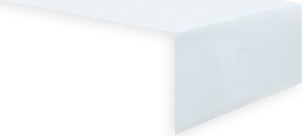 Tischläufer weiß Baumwolle 50x140 cm rechteckig mit Atlaskante Vollzwirn Hotel