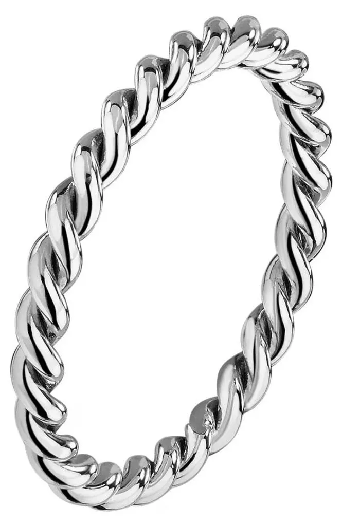 Bague minimaliste dorée motif tresse - Finition plaqué or luxueuse T56