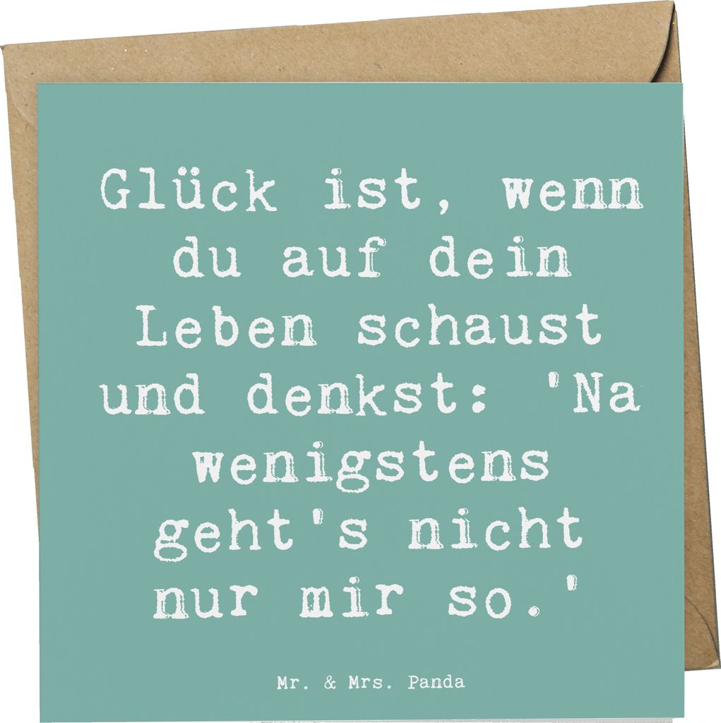 Mr. & Mrs. Panda Grußkarte Spruch Glück Gemeinsam - Meeresbrise - Geschenk, Klappkarte, Begeisterung, Zufriedenheit, Motivation, Glückwunschkart...