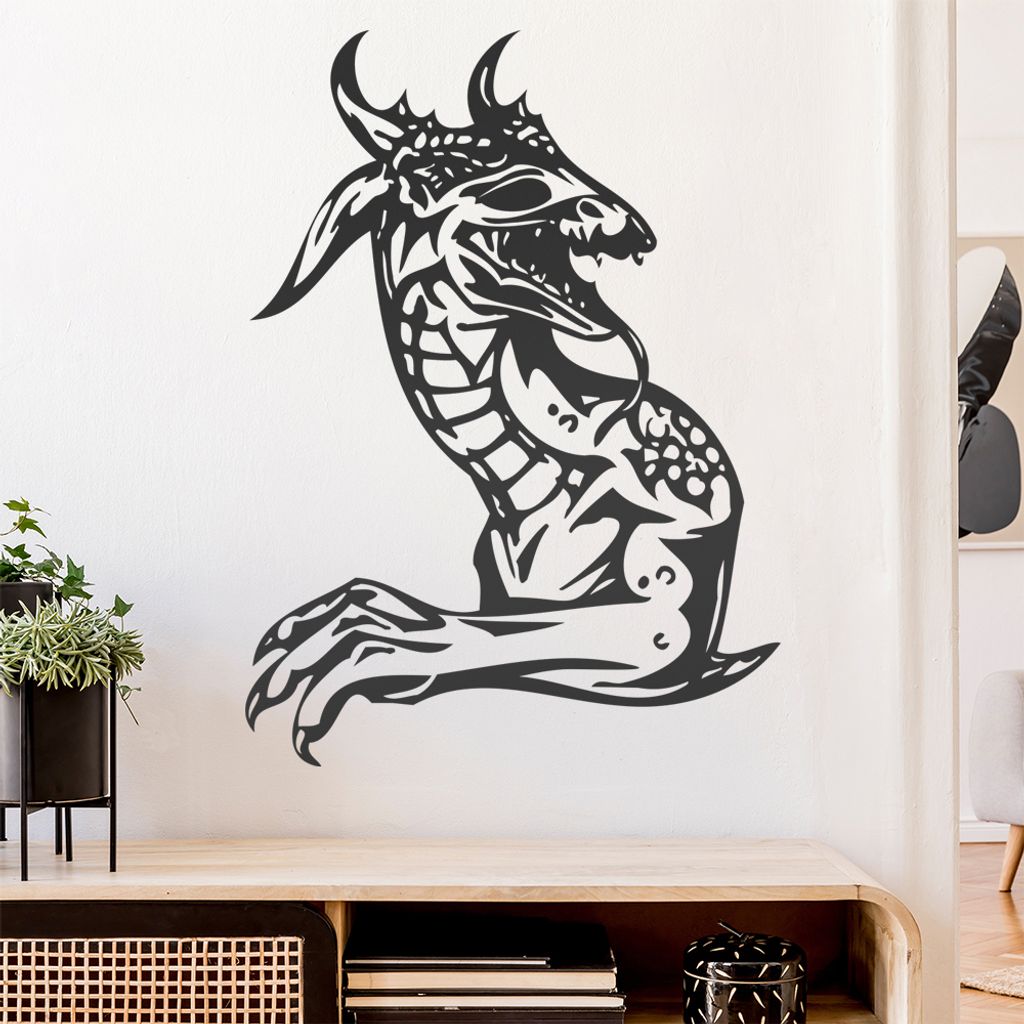 Drachen Klaue Wandtattoo in 6 Größen - Wandaufkleber Wall Sticker - Dekoration, Küche, Wohnzimmer, Schlafzimmer, Badezimmer