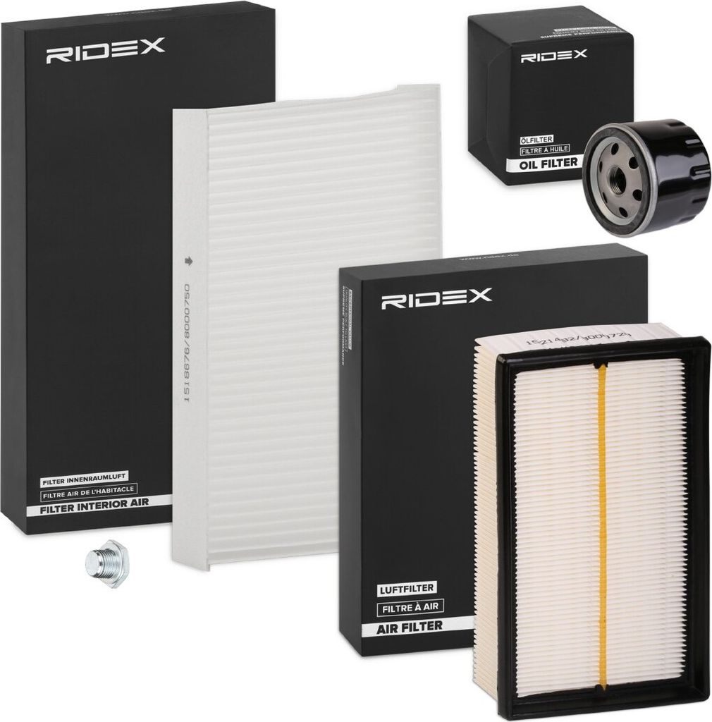 RIDEX Filterset Inspektionspaket Filtersatz für NISSAN JUKE (F15)