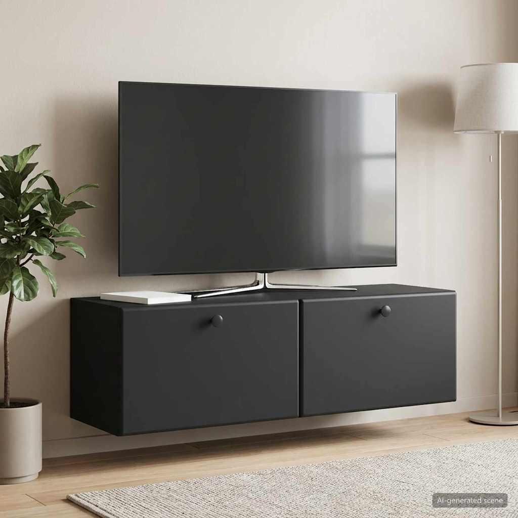 Maison Exclusive - Wandmontierter TV-Schrank 98 x 31 x 30 cm Schwarz Holzwerkstoff