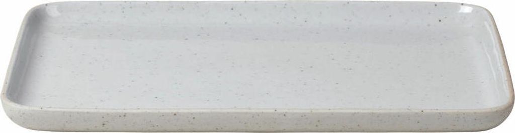 Blomus Snack Teller SABLO large, Speiseteller, Keramik, grau, 21 x 15 cm, 64111