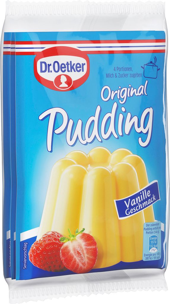 Dr. Oetker - ORIGINAL Pudding - Vanille - 3x37g (blau) Produktbild 