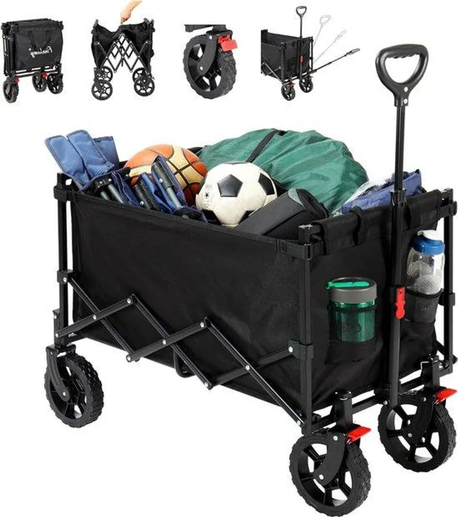 Chariot de plage pliable 100 kg : fini le transport lourd et difficile