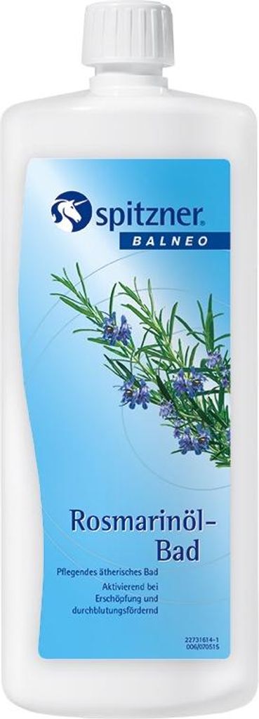 Spitzner Rosmarinöl-Bad 1 Liter Gesundheitsfördernder Badezusatz mit ätherischem Öl