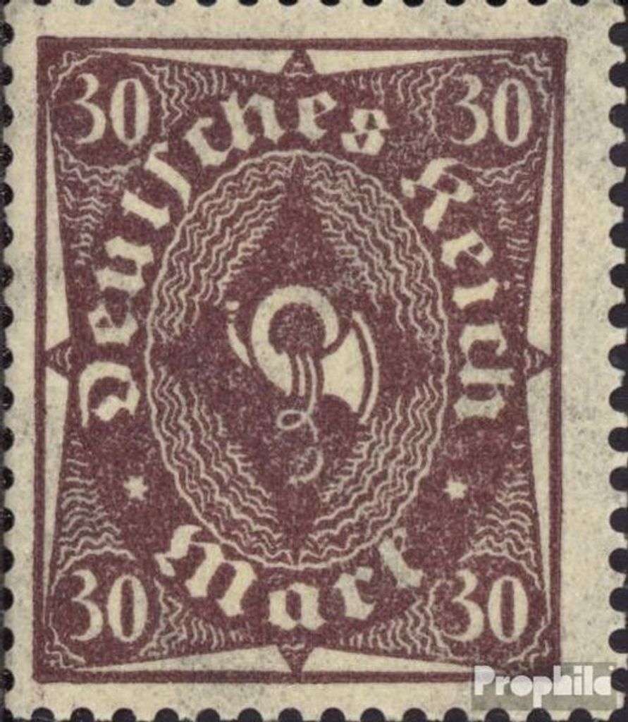 Briefmarken Deutsches Reich 1922 Mi 231b gestempelt Posthornzeichnung