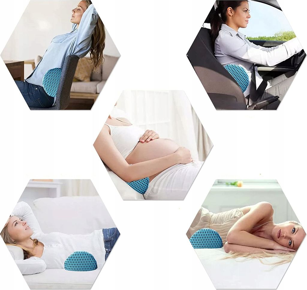 Orthopädisches Lendenkissen aus Memory Foam BLAU - Produktbild 7