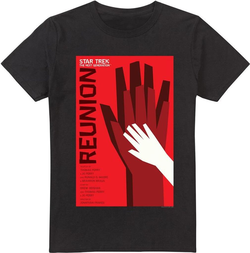 Star Trek - "The Next Generation Season 4 Episode 7" T-Shirt für Herren TV5304 (S) (Schwarz)