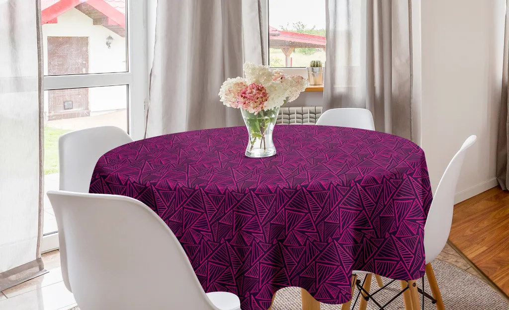 Acquista Tovaglia Rotonda 150cm ABAKUHAUS Vintage Rosa Shocking Magenta