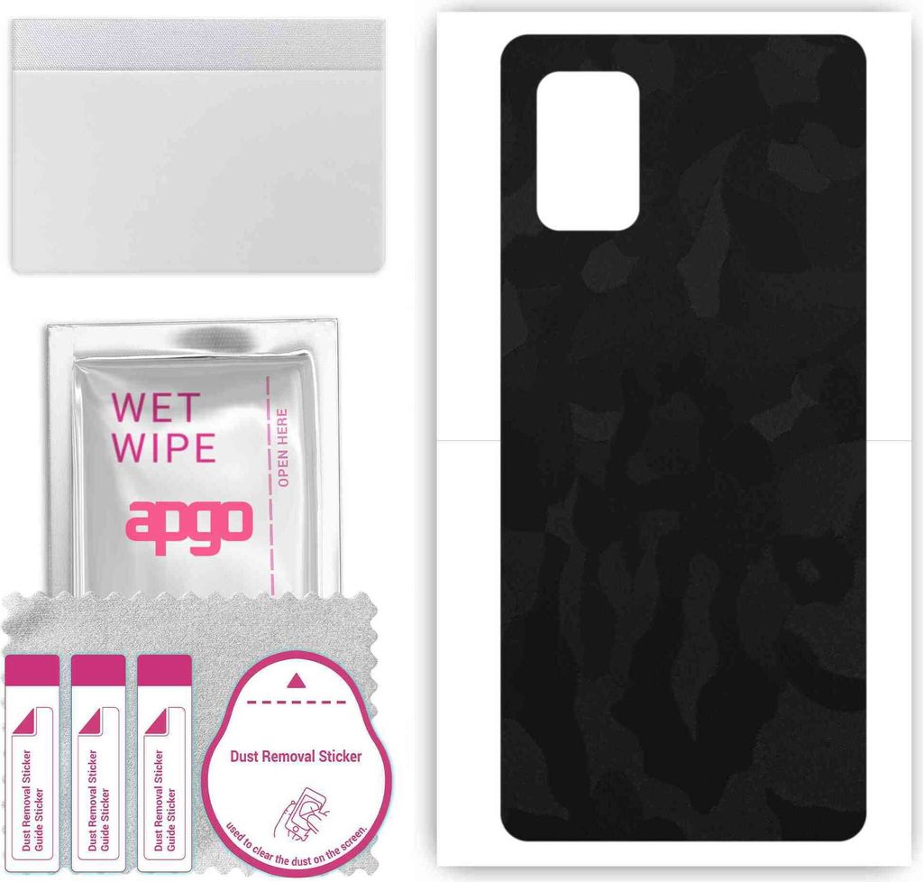 apgo Rückseite Schutzfolie, Skin, kompatibel mit Samsung Galaxy A Quantum, Hinten Displayschutzfolie aus Vinylfolie, kratzfest, einfache Montage -...