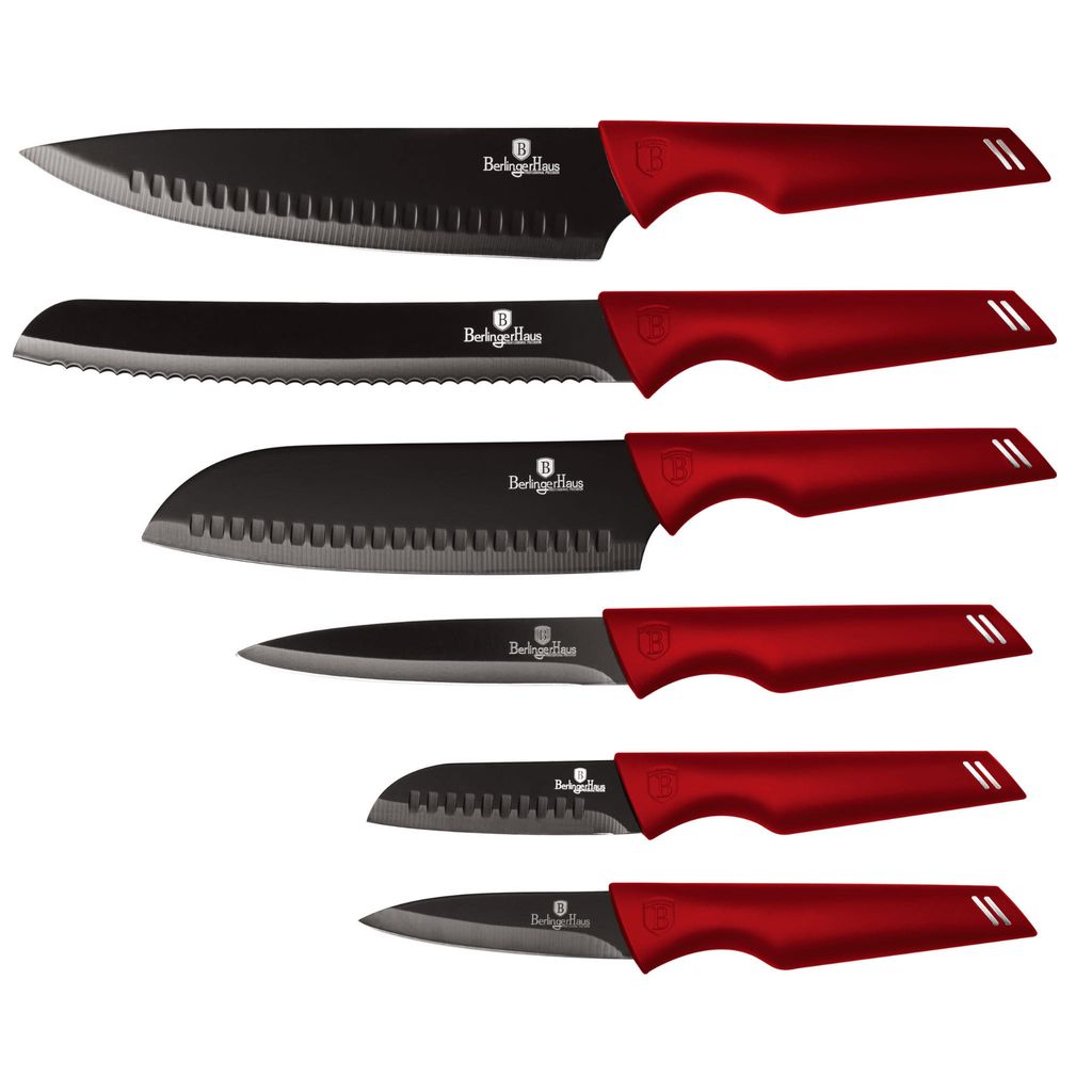 Berlinger Haus Satz mit 6 Messern Burgundy BH2589