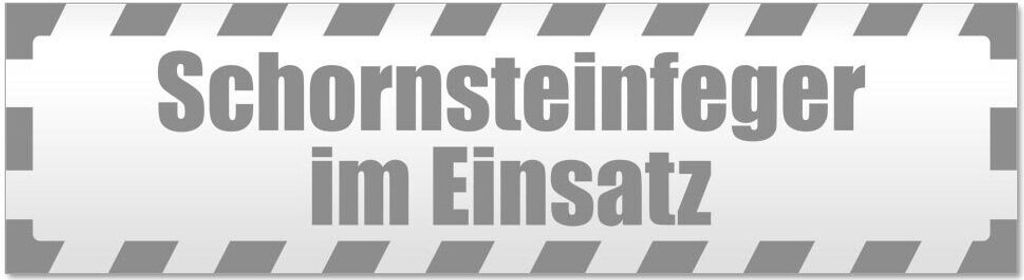 Kiwistar - Autoaufkleber - Grau - 45 x 12 cm - Schornsteinfeger Einsatz gestreift - Hinweis Aufkleber Sticker für Auto, Kfz, Fahrrad, PKW, LKW