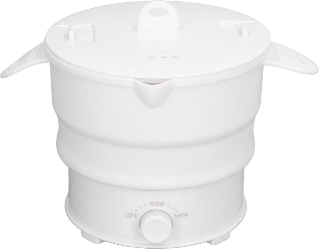 Zusammenklappbarer elektrischer Kochtopf 800W 1.2L Reisetopf für Camping Büro Hotel Nudel Brei Suppe EU Stecker 220V