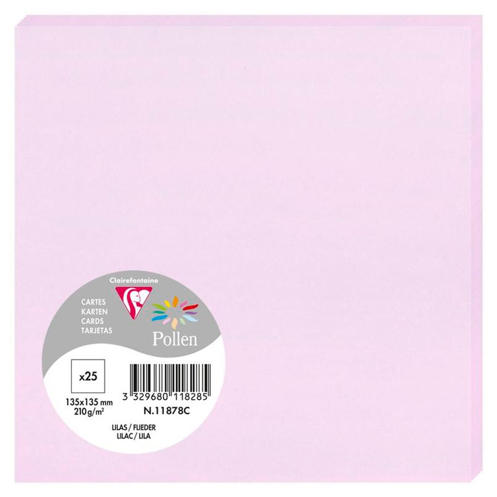 Clairefontaine Karte Pollen 135x135 210g lila