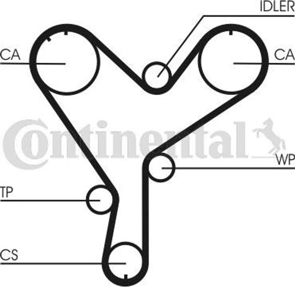 Courroie distribution Continental CT852 pour entretien Camry et Frontera