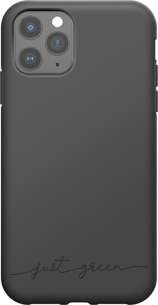 JUST GREEN, Natura Soft TPU Schutzhülle für iPhone 11 Pro, Schwarz