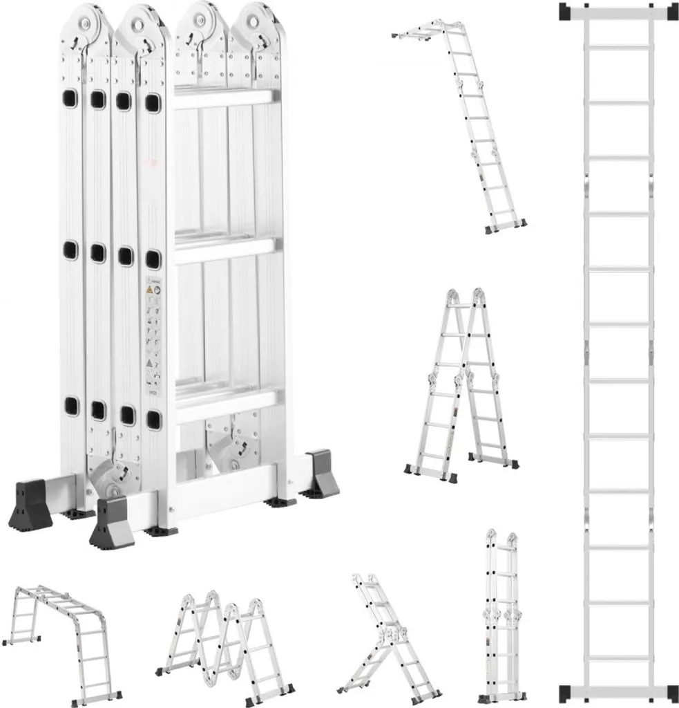 Échelle de chantier pliable 7 en 1 idéale pour bricolage et domicile