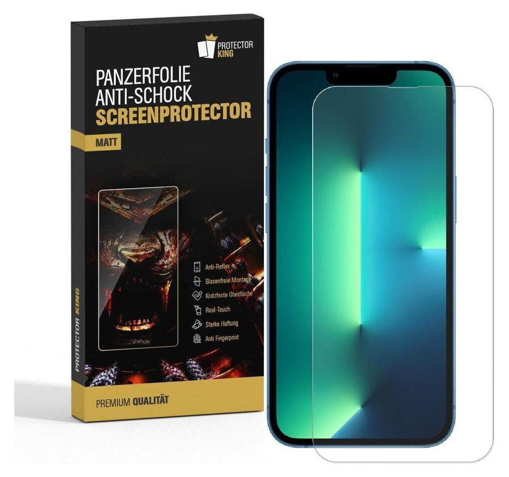 4x Panzerfolie für iPhone 13 Pro Max ANTI-SHOCK Displayschutz Schutzfolie MATT ANTI-REFLEX ENTSPIEGELT